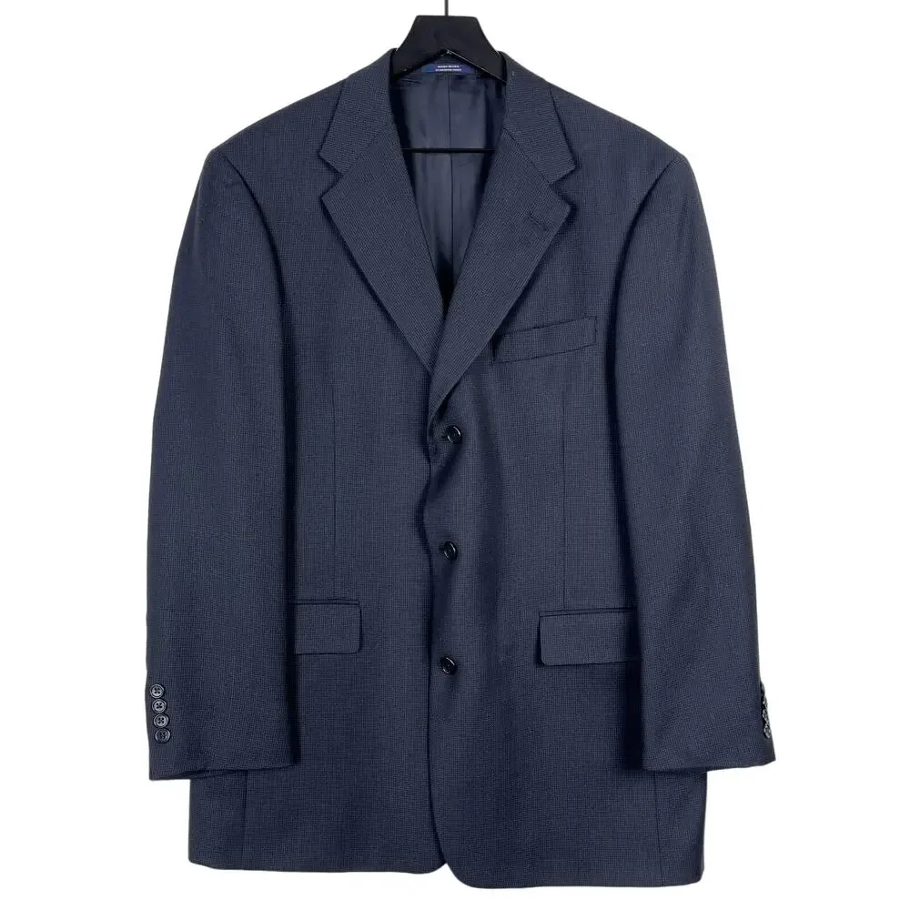 Ted Baker London Nordstrom Wool Three Button Blazer Suit Jacket Black - 42R